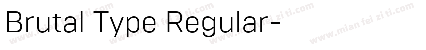Brutal Type Regular字体转换